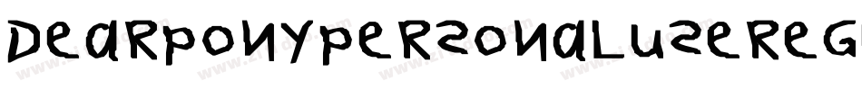 DearponypersonaluseRegular-zDv1字体转换