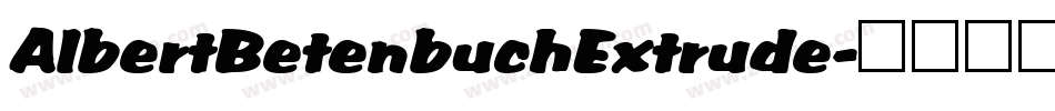 AlbertBetenbuchExtrude字体转换
