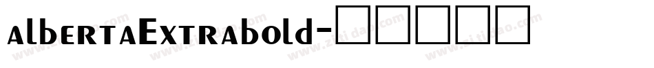 albertaExtrabold字体转换