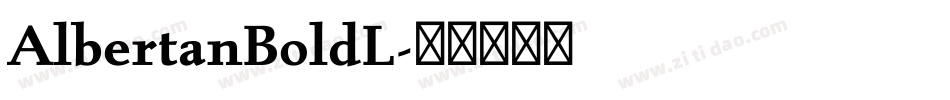 AlbertanBoldL字体转换