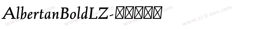 AlbertanBoldLZ字体转换
