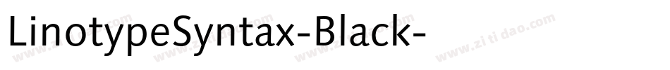 LinotypeSyntax-Black字体转换