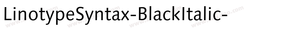 LinotypeSyntax-BlackItalic字体转换
