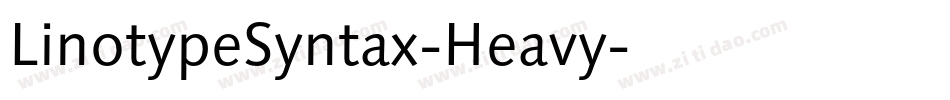 LinotypeSyntax-Heavy字体转换