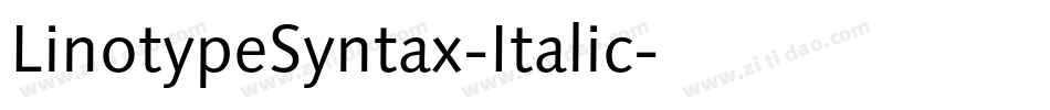 LinotypeSyntax-Italic字体转换