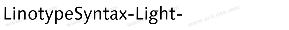 LinotypeSyntax-Light字体转换