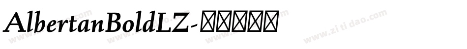 AlbertanBoldLZ字体转换