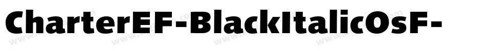 CharterEF-BlackItalicOsF字体转换