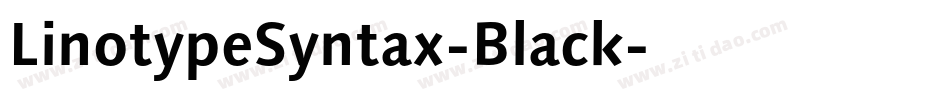 LinotypeSyntax-Black字体转换