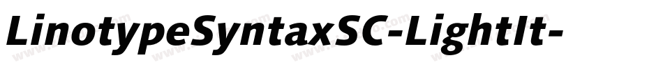 LinotypeSyntaxSC-LightIt字体转换