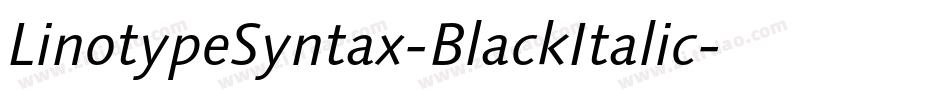 LinotypeSyntax-BlackItalic字体转换