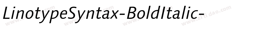 LinotypeSyntax-BoldItalic字体转换