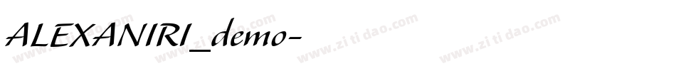 ALEXANIRI_demo字体转换