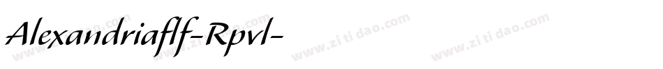Alexandriaflf-Rpvl字体转换