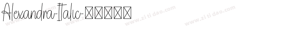 Alexandra-Italic字体转换