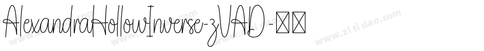 AlexandraHollowInverse-zVAD字体转换