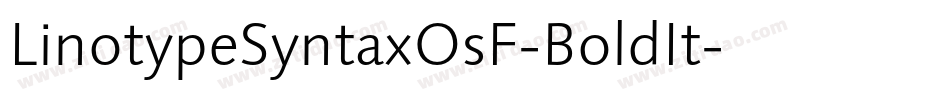LinotypeSyntaxOsF-BoldIt字体转换
