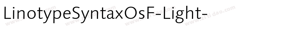 LinotypeSyntaxOsF-Light字体转换