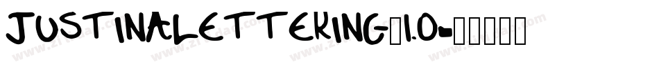 JUSTINALETTERING_1.0字体转换