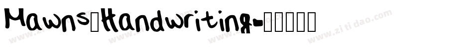 Mawns_Handwriting字体转换
