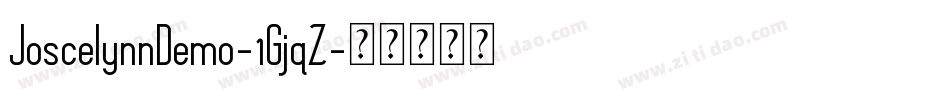 JoscelynnDemo-1GjqZ字体转换