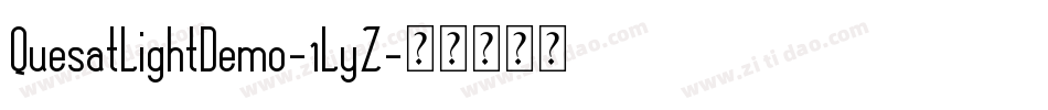 QuesatLightDemo-1LyZ字体转换