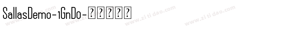 SallasDemo-1GnD0字体转换