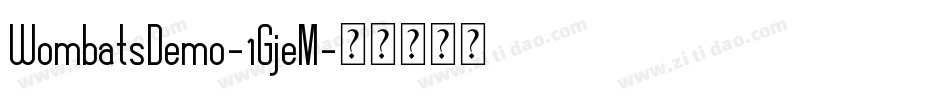 WombatsDemo-1GjeM字体转换