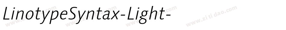 LinotypeSyntax-Light字体转换