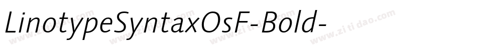 LinotypeSyntaxOsF-Bold字体转换