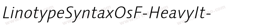 LinotypeSyntaxOsF-HeavyIt字体转换