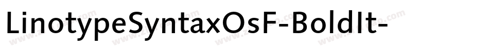 LinotypeSyntaxOsF-BoldIt字体转换