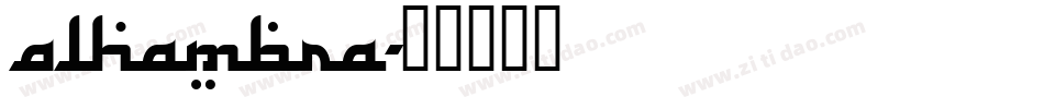 Alhambra字体转换