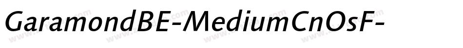 GaramondBE-MediumCnOsF字体转换