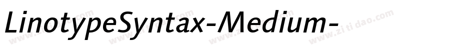 LinotypeSyntax-Medium字体转换