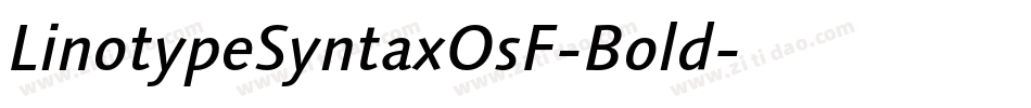 LinotypeSyntaxOsF-Bold字体转换