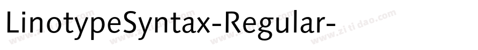 LinotypeSyntax-Regular字体转换