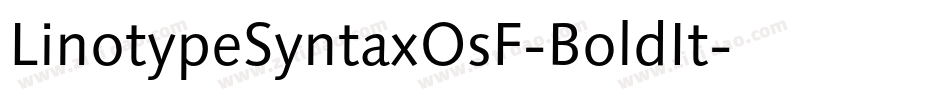 LinotypeSyntaxOsF-BoldIt字体转换