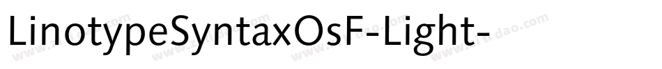 LinotypeSyntaxOsF-Light字体转换