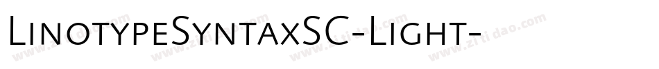 LinotypeSyntaxSC-Light字体转换