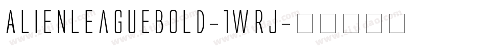 AlienLeagueBold-1WRj字体转换