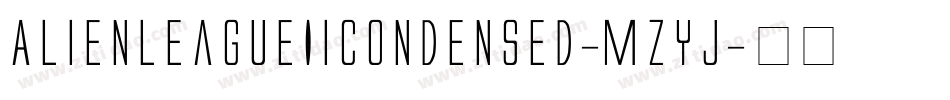 AlienLeagueIiCondensed-mzyj字体转换