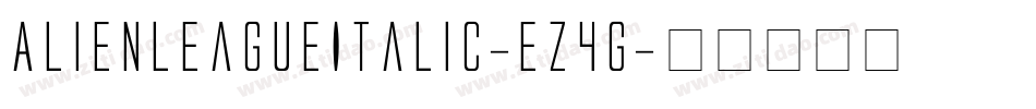 AlienLeagueItalic-ez4g字体转换