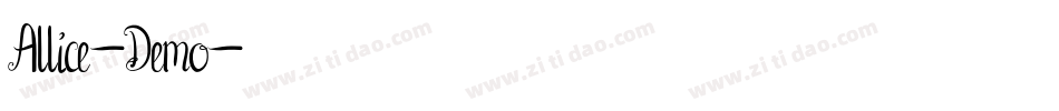 Allice-Demo字体转换