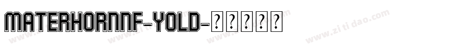 MaterhornNf-y0ld字体转换