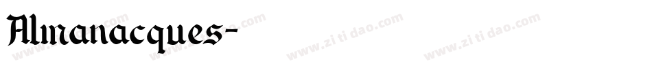 Almanacques字体转换