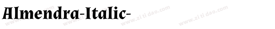 Almendra-Italic字体转换