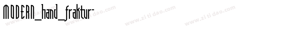 MODERN_hand_fraktur字体转换