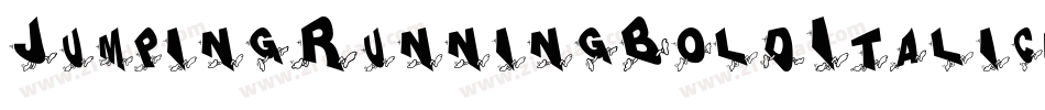 JumpingRunningBoldItalic-WGEn字体转换