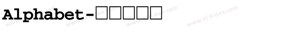 Alphabet字体转换